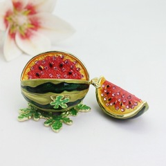 工場直販エナメル合金スイカ装飾品クリエイティブフルーツ装飾ボックス工芸品家の装飾装飾品