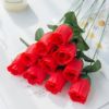 Rose buds silk cloth flower fake flower wedding furnishing flower hotel rose single support rose simulation flower