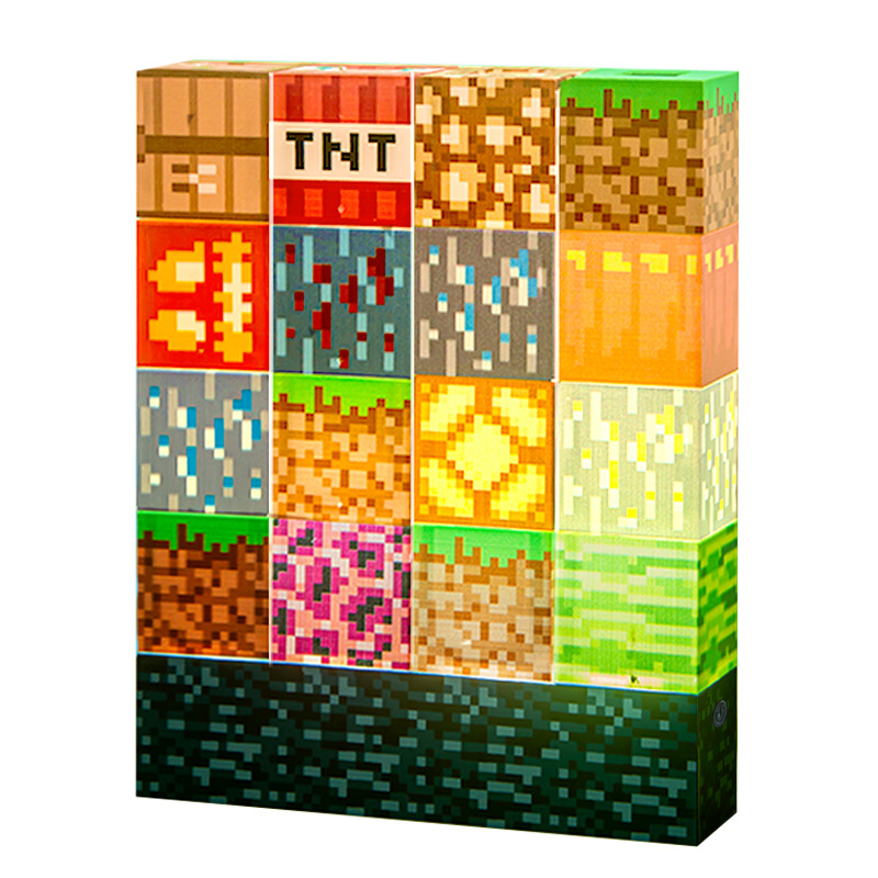 Nuevos productos transfronterizos de construcción de luces nocturnas luces de atmósfera decoraciones de escritorio DIY cuadrado bloques novedad empalme lámpara de escritorio USB