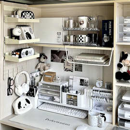 宿舍上床下桌收纳置物架大学生书桌桌面收纳改造好物空间利用