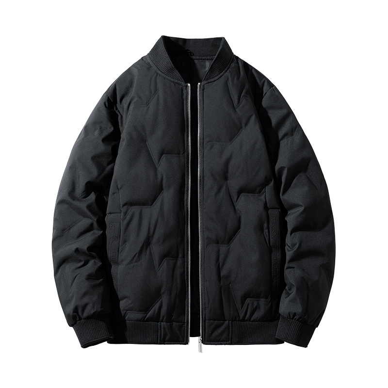 Vêtements pour hommes nouvelle veste en coton et soie canard blanc pour hommes veste tridimensionnelle à motif en mousse de coton et soie_voghion.com