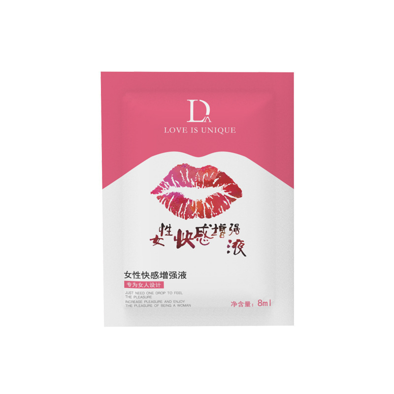 Lubrificante de placer femenino de 8ml de bolsas de labios solitarias portátiles para uso externo orgasmo líquido de gel para adultos productos sexuales