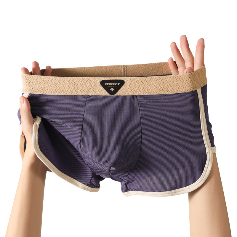 Pantalones interiores de hombre, pantalones cortos de cuatro cuadrados de alta calidad, pantalones cortos de cuatro cuadrados de Aloping, ropa interior de hombre, 7A, pantalones interiores de hielo antibacterianos.