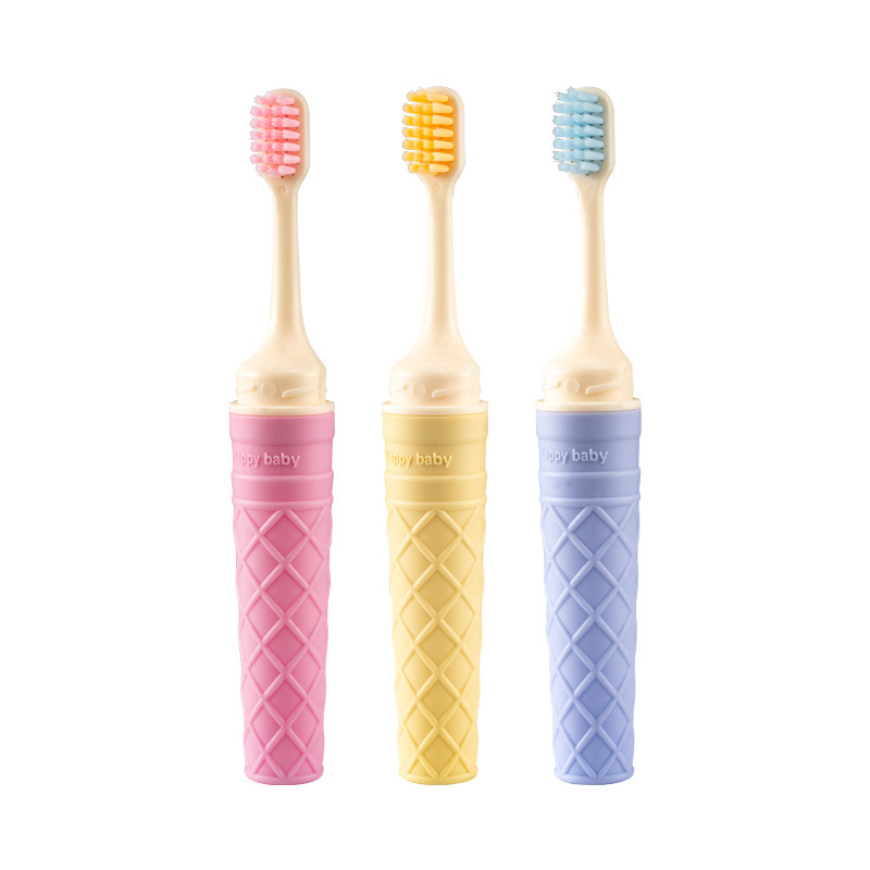 Yabeile アイスクリーム子供用歯ブラシマカロンカラーかわいい柔らかい毛歯ブラシ旅行口腔ケア卸売|undefined