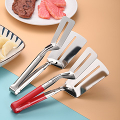 304 stainless steel fried fish anti-scalding clip fish flipping shovel fried fish artifact non-stick clip shovel steak home kitchen frying shovel
