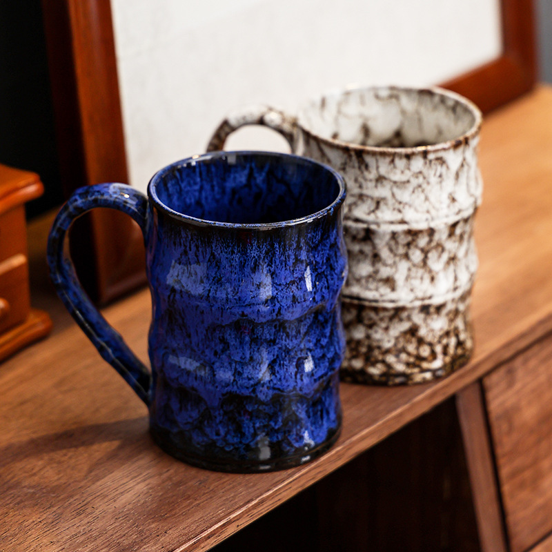 Bestseller: Vintage-Style Ceramic Coffee Cup Top Quality Latte Art Design, American-Style Large-Capacity Mug_voghion.com