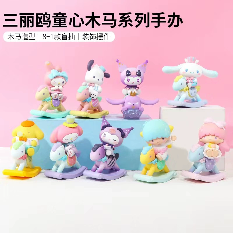 LED Night Light Ornament Sanrio, moon-shaped cute characters, glowing bedside gift