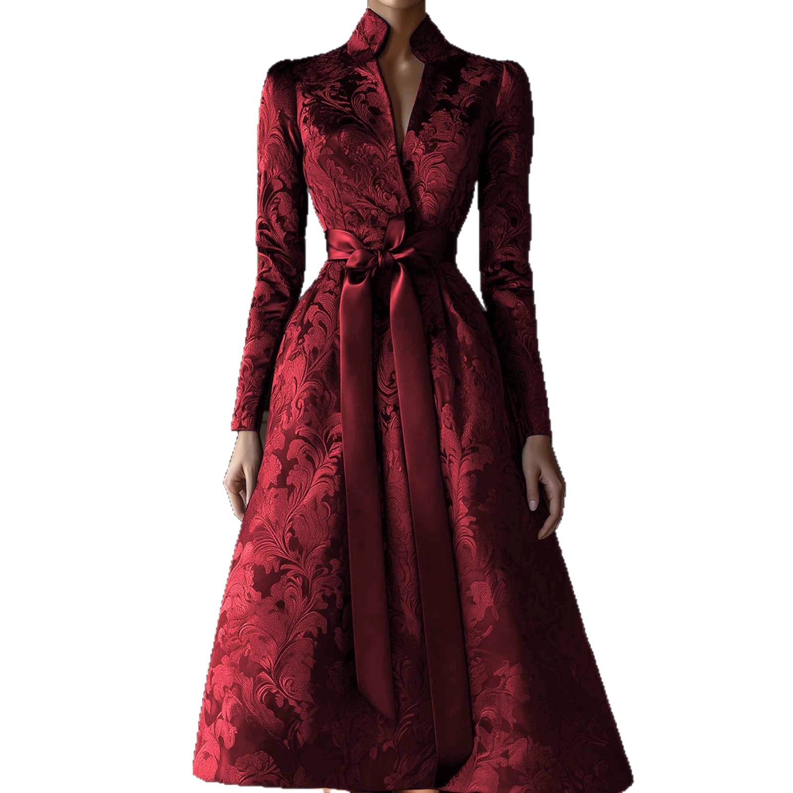 2026 European American Cross-border Independent Site SHEIN Elegant Spring And Autumn Long-sleeve Satin Party_ecoleips.com