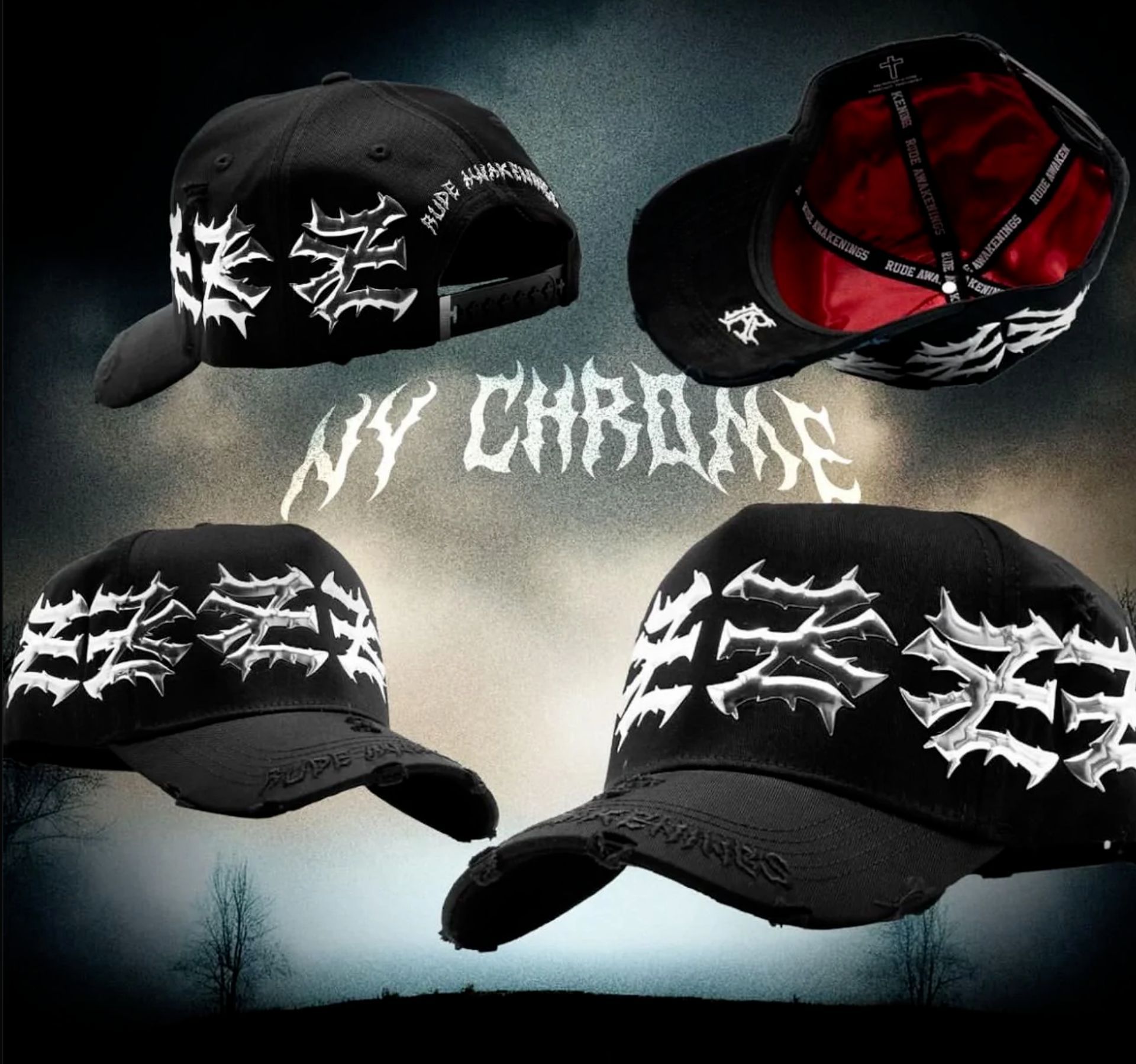 Nuevo Meike Duo Dandy bordado ajustable gorra de boca de pato borde curvo gorra de béisbol con diamantes barba tío