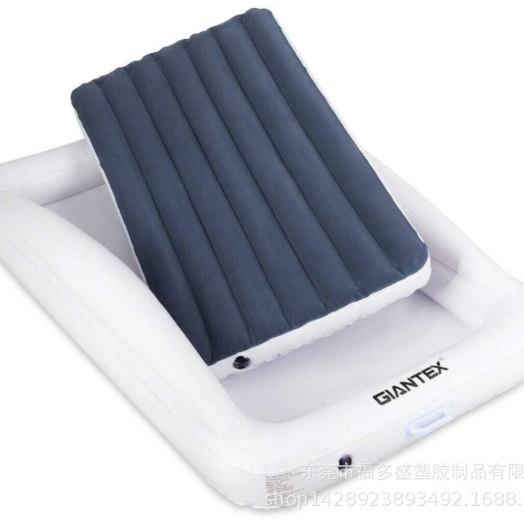 Children's Portable Air Mattress Inflatable Toddler Travel Bed with Safety Cushion Children's Camp Bed