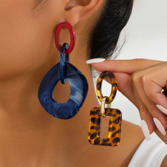 Earrings速売通爆金チェーン式耳飾りアクリルイヤリング女性欧米国境を越えた幾何イヤリング