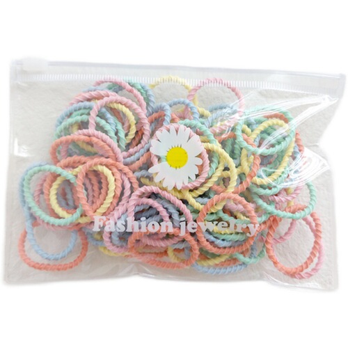 New summer Korean style children's hair accessories baby hair band does not hurt hair colorful rubber band little girl headband set headwear