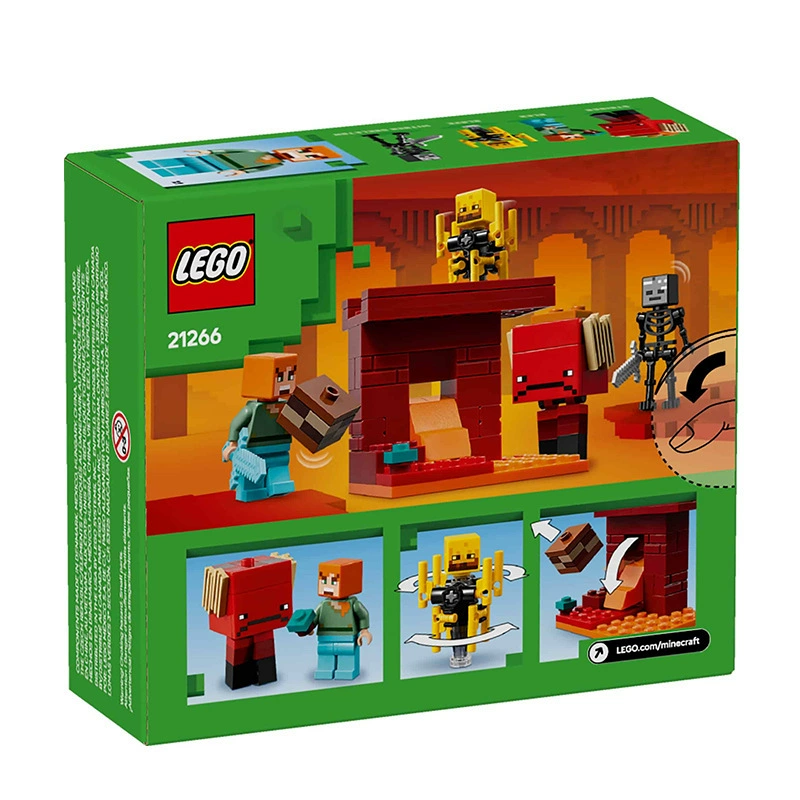 LEGO Minecraft 21266 Битва на лавовом озере Нижнего мира, строительный набор для детей, подарок
