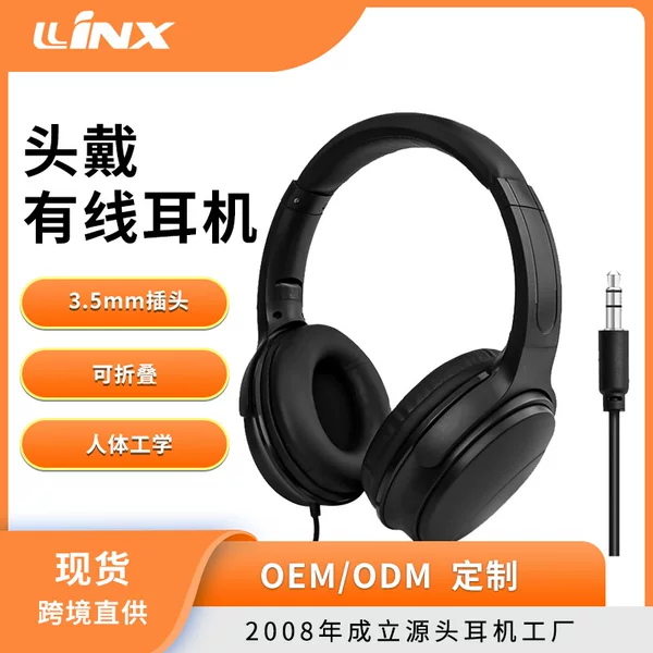 Customized Wired Headphones Bilateral Stereo Headphones Head-Mounted Wired Headphones Mp3 Music Headphones Foldableable