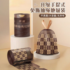 破れない軽量高級プリント巾着ゴミ袋、厚く、高温耐性、強力な耐荷重性、家庭用キッチンゴミ袋