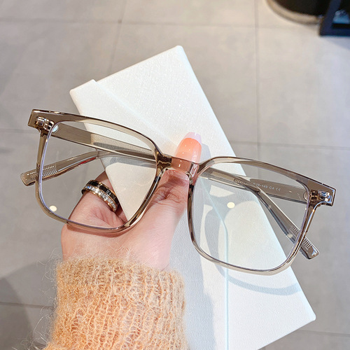 Korean version of women's anti-blue light glasses frame, college style large frame glasses frame, can be matched with myopia fashion transparent glasses MK2198