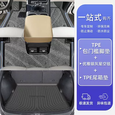 Ayaqaltılar (Kovriklər) | Pack Threshold TPE Car Foot - 25-models-byd-song-prodmihigh-end-full-surround-elegant-silver-gray-covered-door-sill-mats-high-end-starry-sky-blanket-trunk-mat