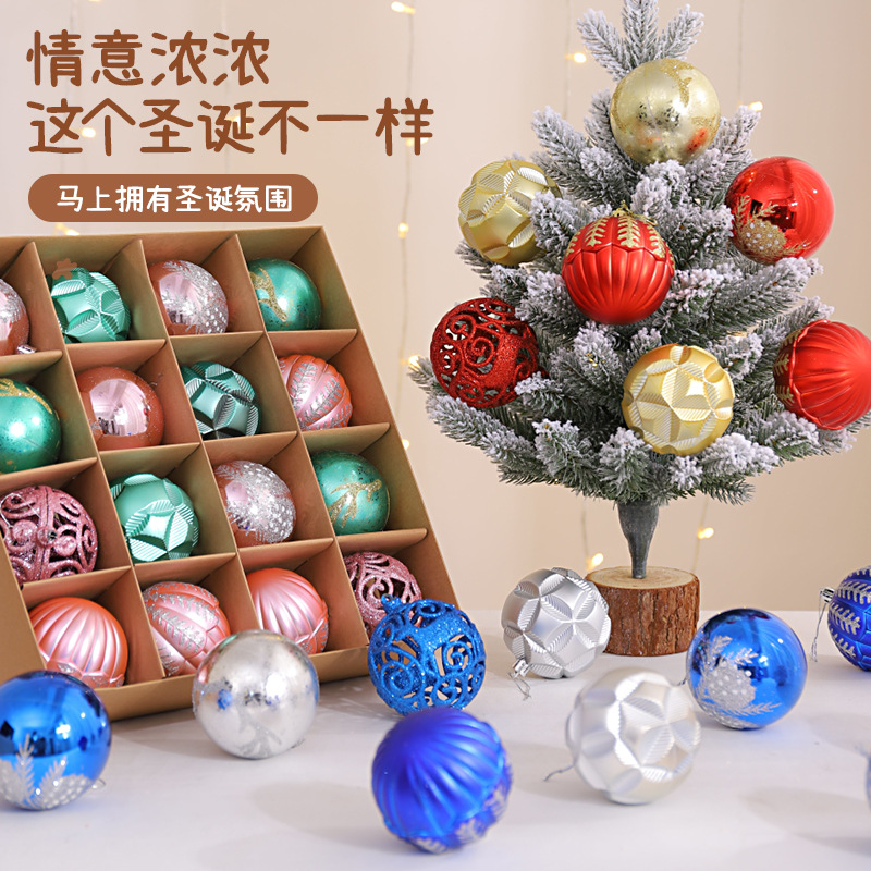 Decoraciones navideñas BOLA DE Navidad centro comercial bar techo bola colgante 8CM bola colorida Bola brillante Bola de galvanoplastia BOLA DE Navidad