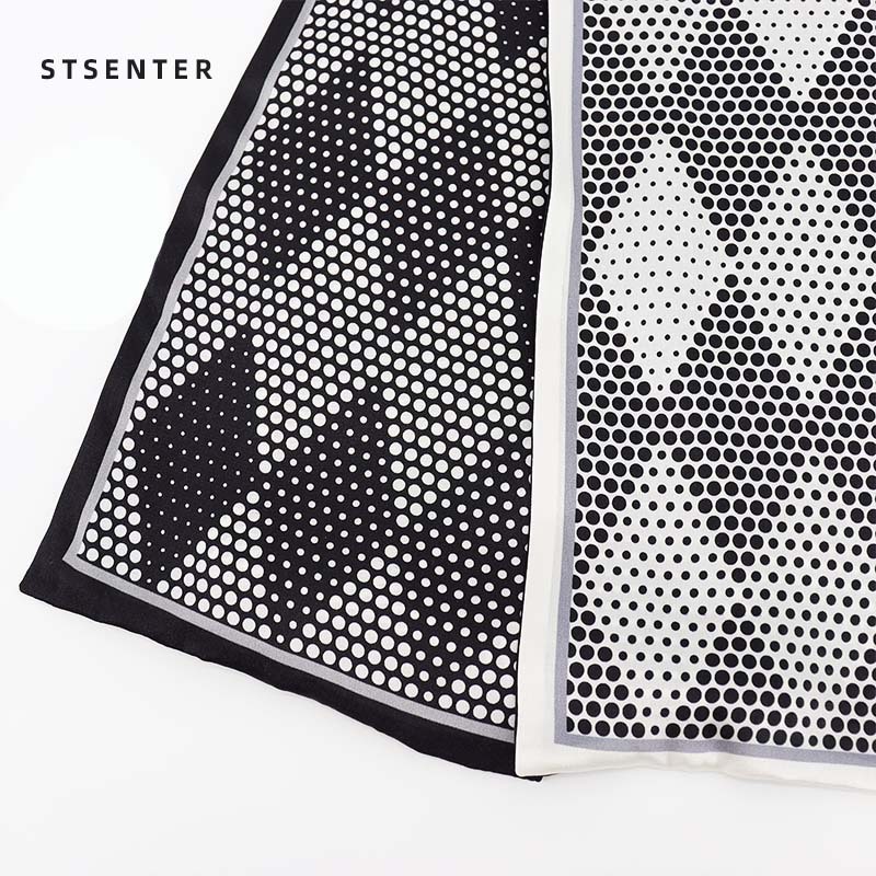 Verano nuevo francés simple bufanda de seda larga de las mujeres del todo-fósforo de la bufanda de cinta de alta calidad delgada bufanda estrecha al por mayor