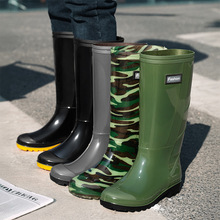 劳保高筒雨鞋迷彩男士牛筋底防水耐磨水鞋加绒保暖鞋爆款批发淘宝