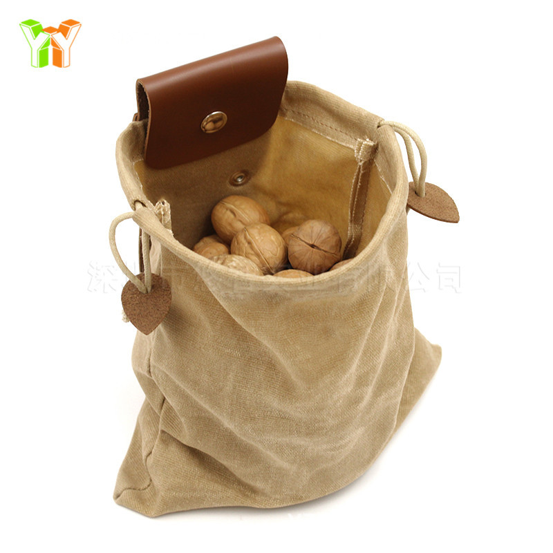 户外野营帆布觅食袋 腰挂丛林工具收纳包 野果觅食袋