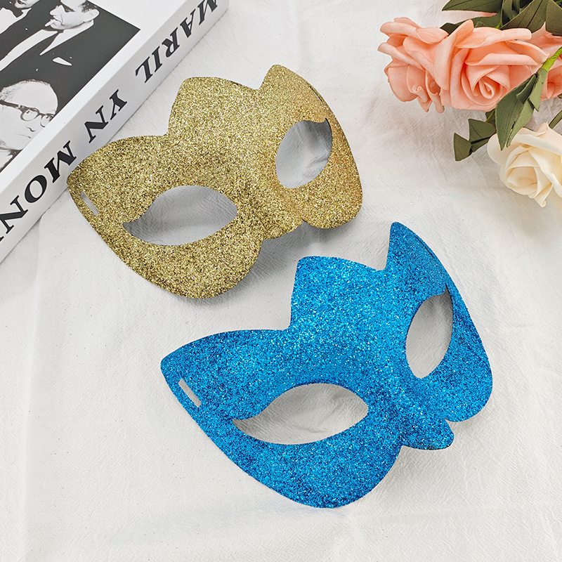 Carnaval máscara de alto valor veneciano máscara de baile polvo brillante esmaltado retrógrado máscara de mitad de cara King Eye Mask