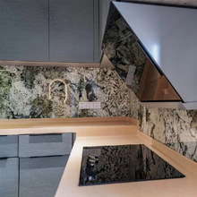 厂家供应人造石厨房一体台面  开放式厨房家具石英石台面橱柜E18