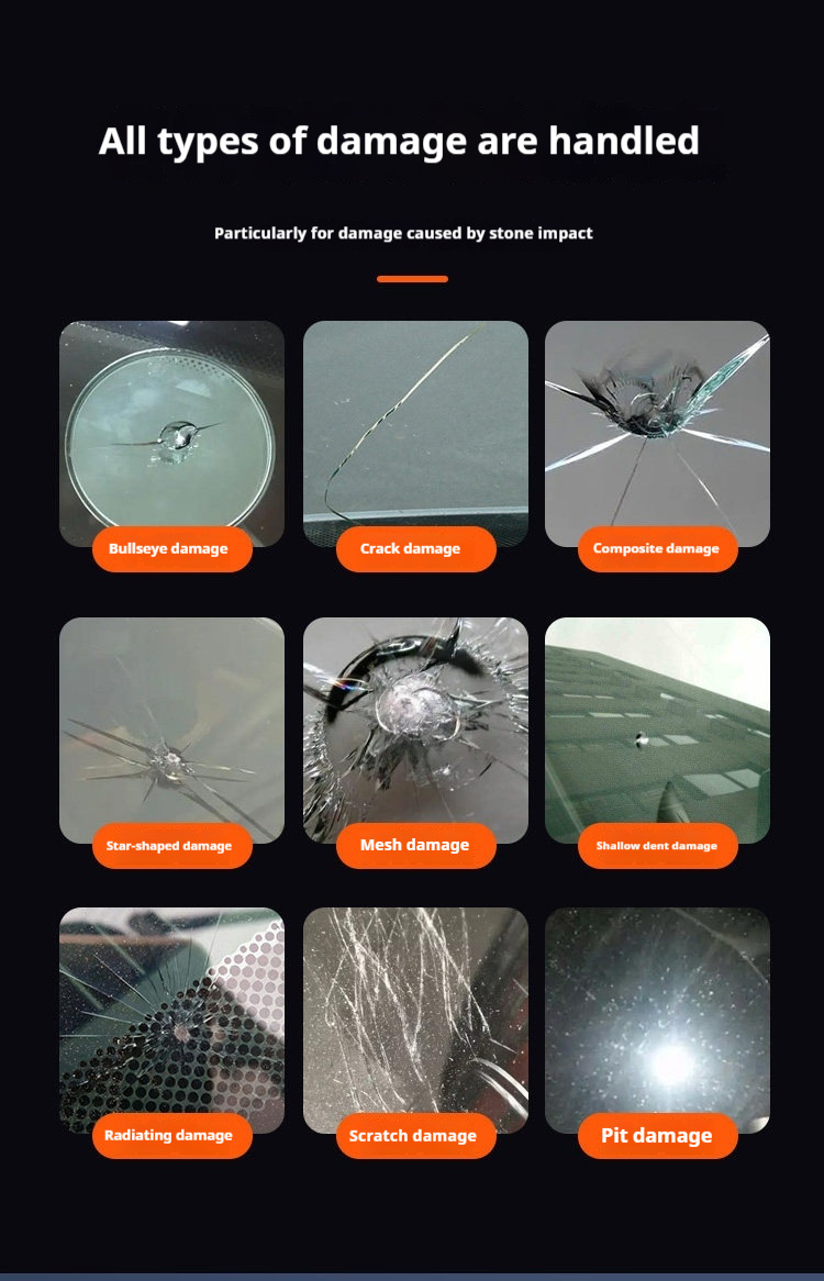 Cross-Border Exclusive Supply of Glass Repair Fluid for Car Windshield Cracks, Fissures, and Scratches