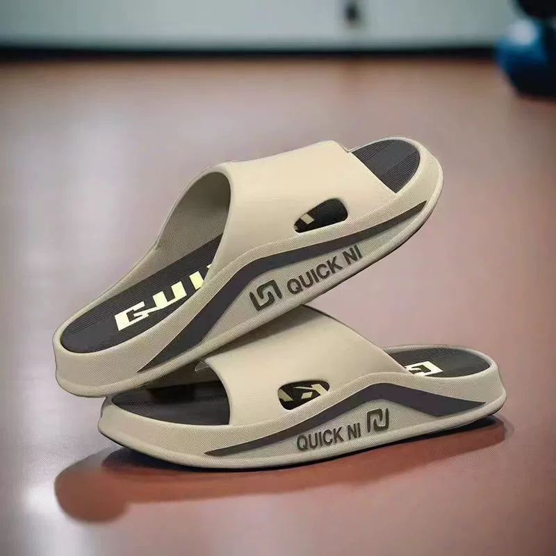 [Feeling like stepping on shit] Men's four-season thick-soled super-soft home bathroom bathing Internet celebrity sandals for women
