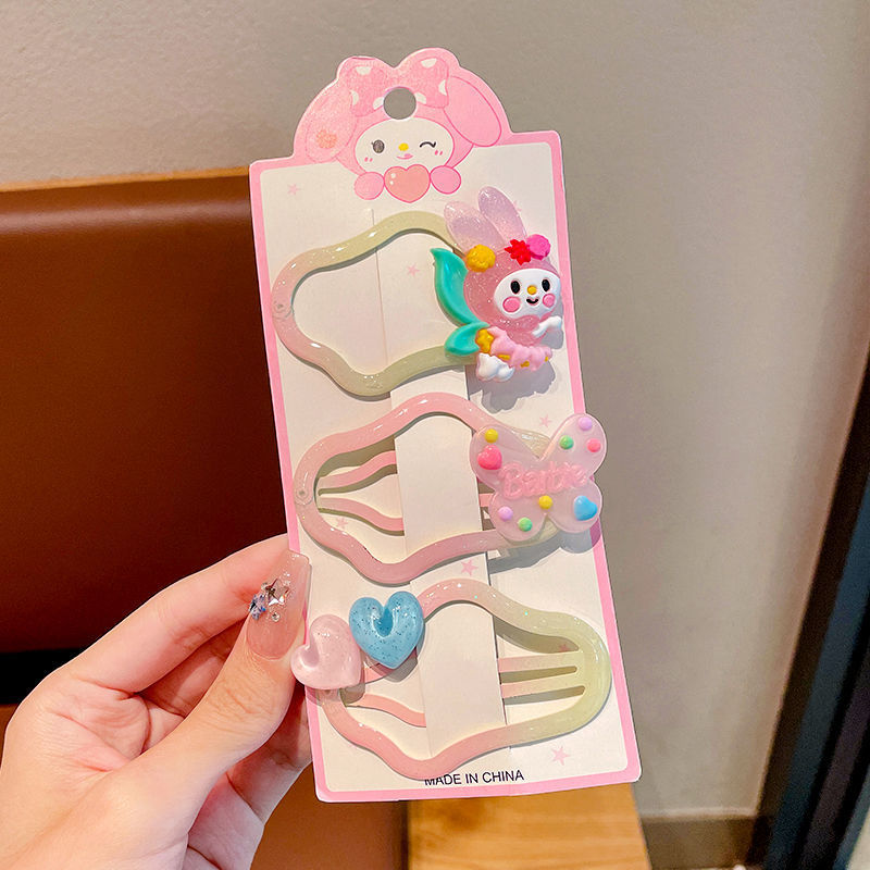 Pinza para el cabello Kulomi Yunduo para niños, pinza para el cabello para niñas, tocado, horquilla para la parte posterior de la cabeza del bebé, pinza bb, flequillo en la frente, clip roto