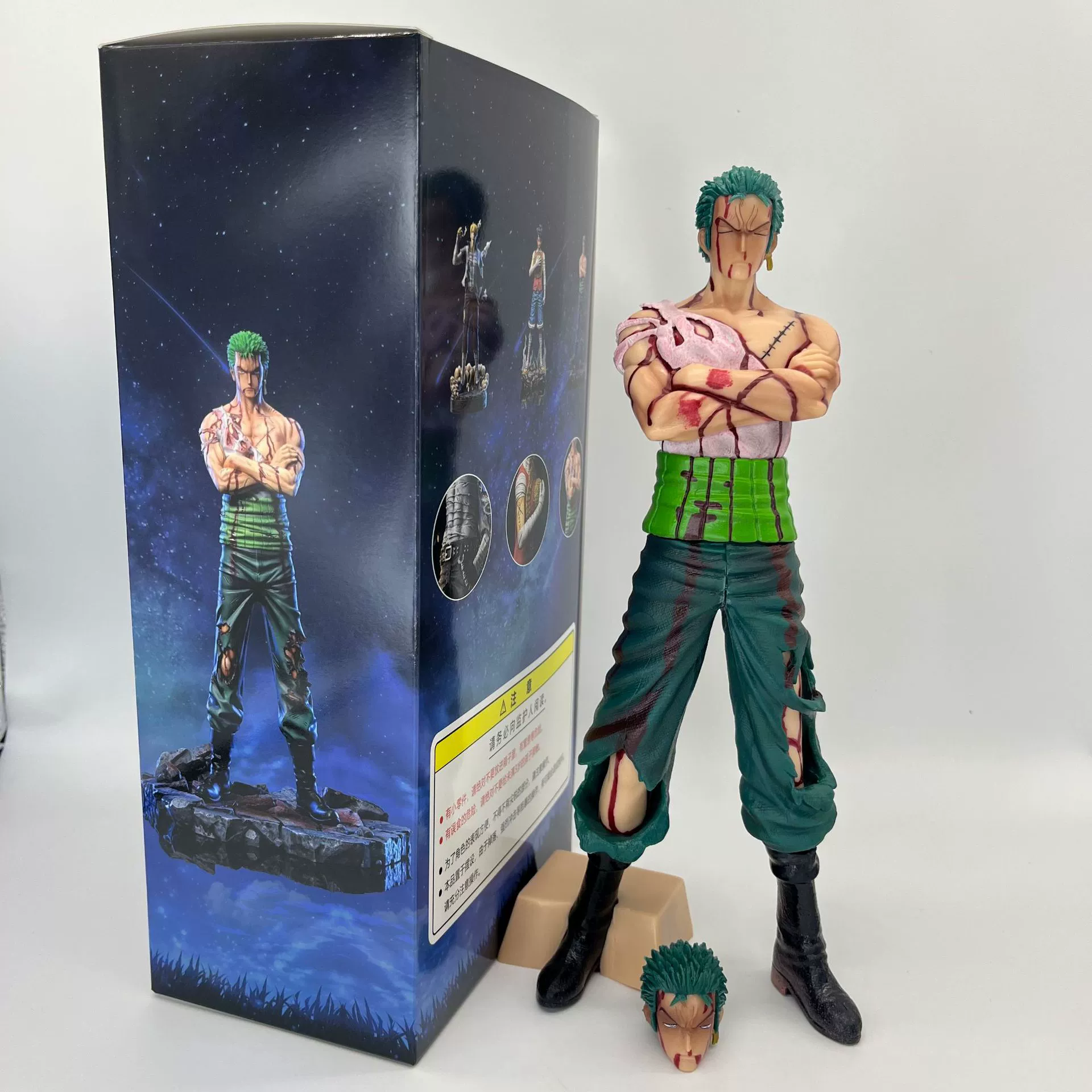 Коллекционная фигурка (One Piece) Ророноа Зоро — трёхмечевые позы, варианты 10–28 см