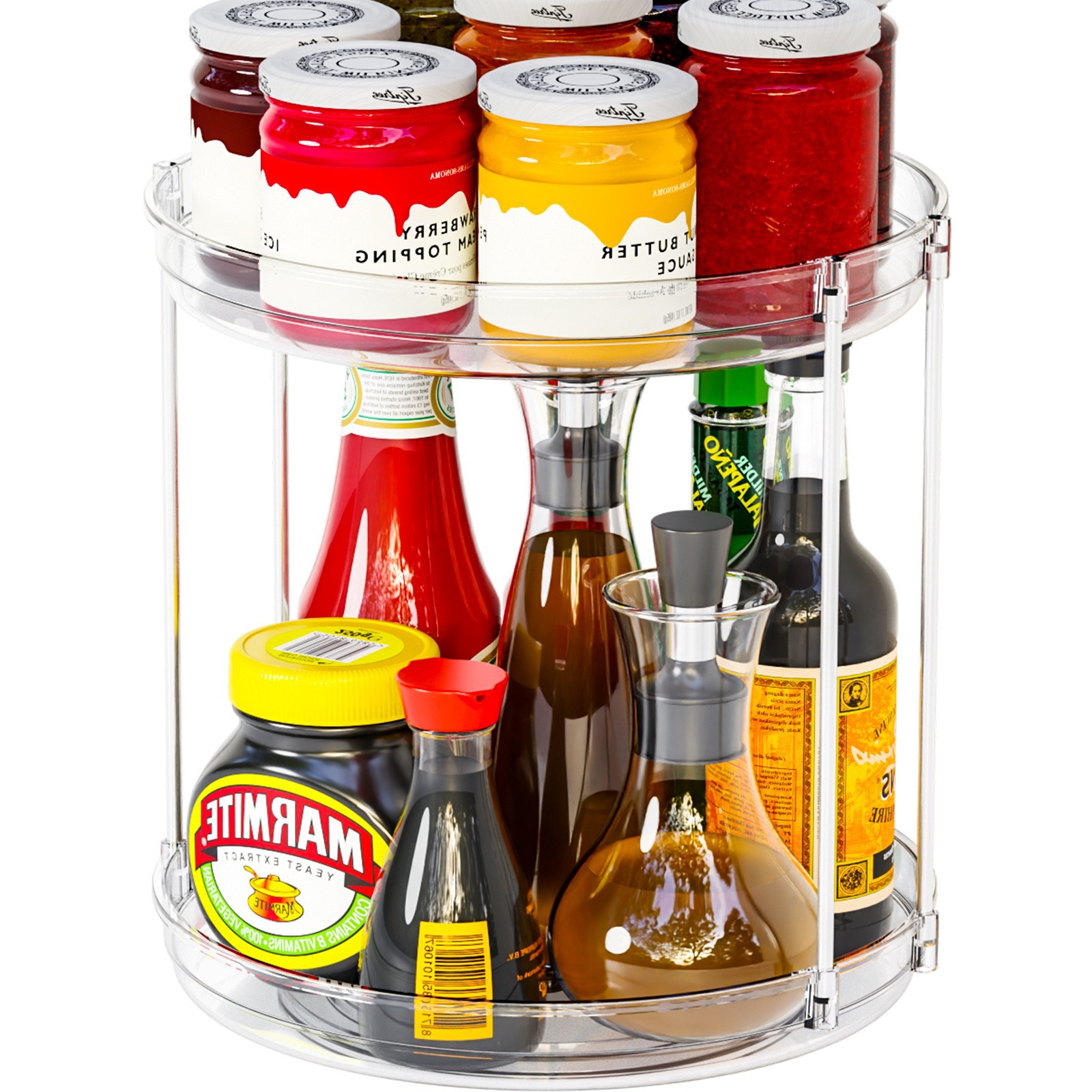 New Rotating Tray Multi-Purpose Kitchen Seasoning Storage Box Round Storage Rack Household Storage Turntable Storage Rack