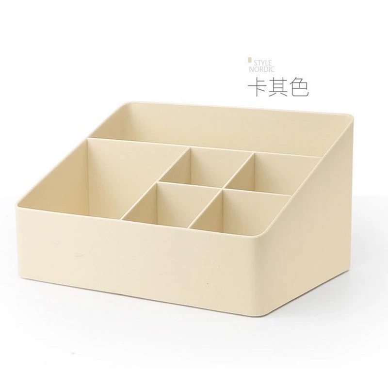 Universal table storage box, plastic makeup box, 6 cells