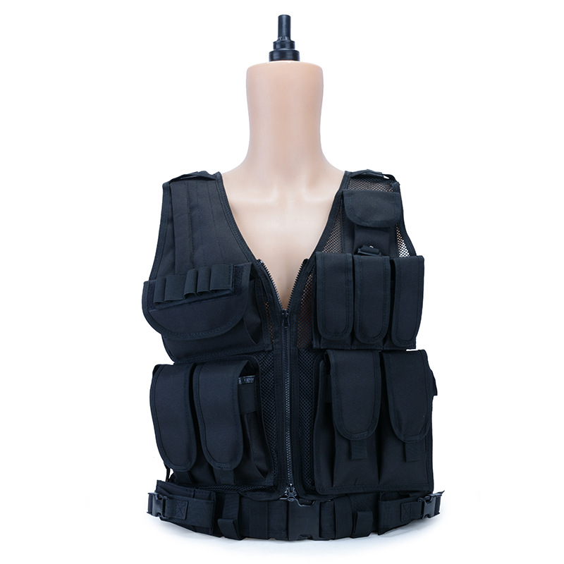 Summer CS Amphibious Training Lightweight Multifunctional Outdoor Camouflage Three-in-One Pocket Tactical Vest Quick-release Tactical Back Vest