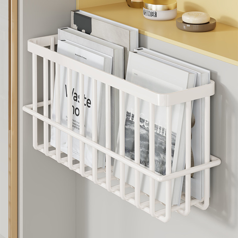 Toilet Bookshelf Bathroom Wall-Mounted Iron Storage Rack Bedside Book Holder Bathroom Washroom No-Drill Hanging Basket Toilet Bookshelf Bathroom Wall-Mounted Iron Storage Rack Bedside Book Holder Bathroom Washroom No-Drill Hanging Basket