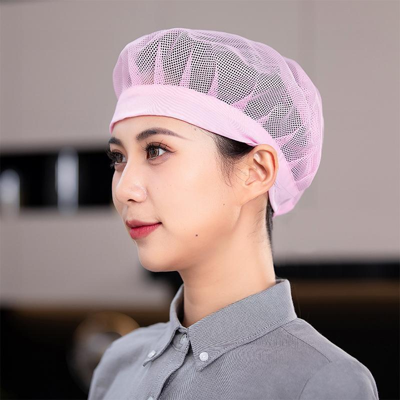 Taller de fábrica de alimentos transfronterizos sombrero de trabajo fábrica de catering comedor cocina sombrero de cocinero a prueba de polvo a prueba de aceite malla de ventilación