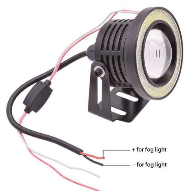 WJ RGB ангел глаз противотуманный свет LED 3.5-дюймов 3.0-дюймов пульт дистанционного управления цветной туман свет ангел глаз COB цветной