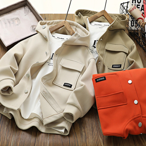 Children's clothing live broadcast supply boys' jackets children's baseball uniforms medium and large children's jackets autumn clothing hooded sweatshirts tops clothes