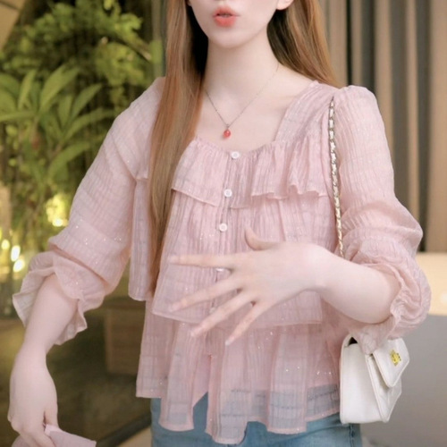 Spring and Autumn 2025 Women's Fashion Trendy Cute Top Designers' Minority French Style Shirt