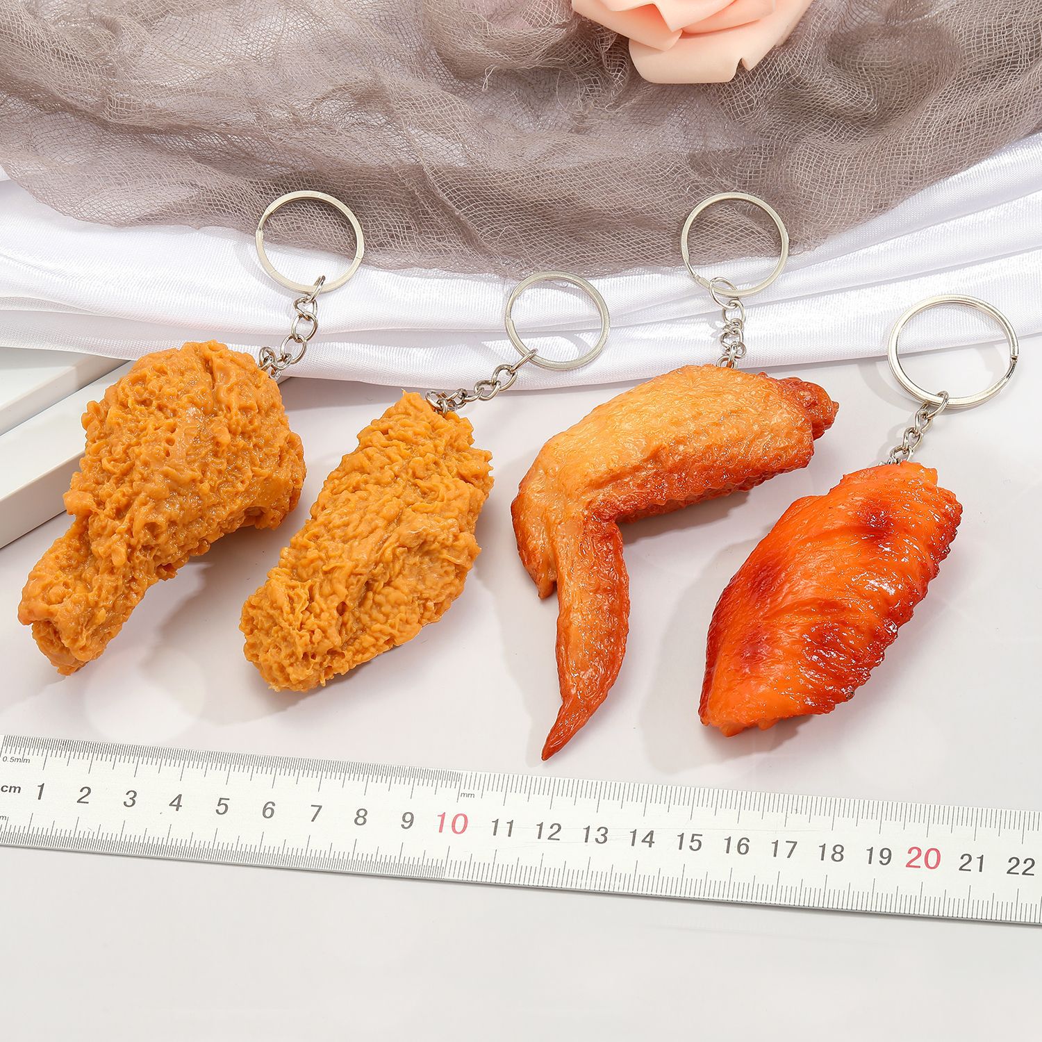 44g Weight Wholesale Crispy Chicken Wings Legs Pendant Keychain Nihaojewelry