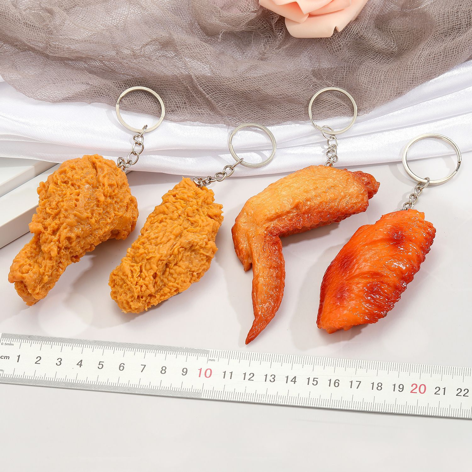 Wholesale Crispy Chicken Wings Legs Pendant Keychain Nihaojewelry display picture 1