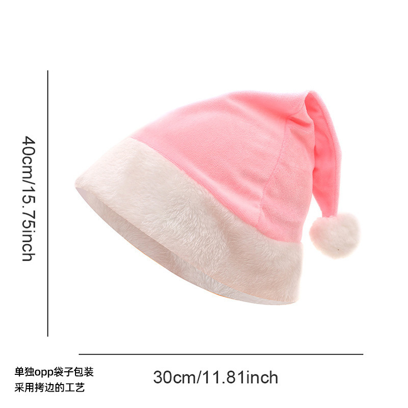 新しいクリスマス帽子成人クリスマス装飾品超柔らかい水晶生地クリスマス祭りパーティー衣装用品|undefined