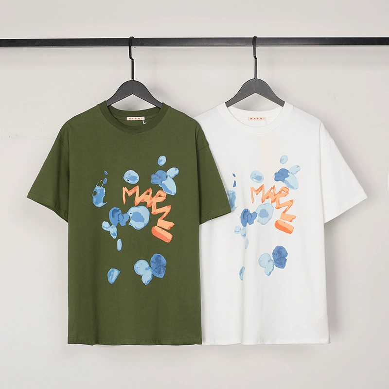 Кросс-борт Maison Margiela Margiela цифровая печать MM6 100% хлопок высококачественная мужская футболка женская футболка с коротким рукавом в тренде