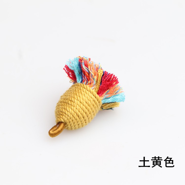 (2개) 면실 술 머리 수제 DIY BEADED BODHI 원숭이 머리 손 문자열 텍스트 놀이 액세서리 TASSEL TIBETAN 면화 실 술 머리
