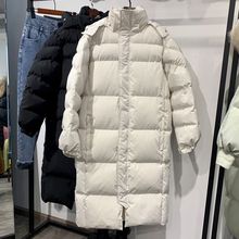 中长款羽绒棉衣棉服女冬新款过膝学生宽松大码加厚棉袄外套面包服