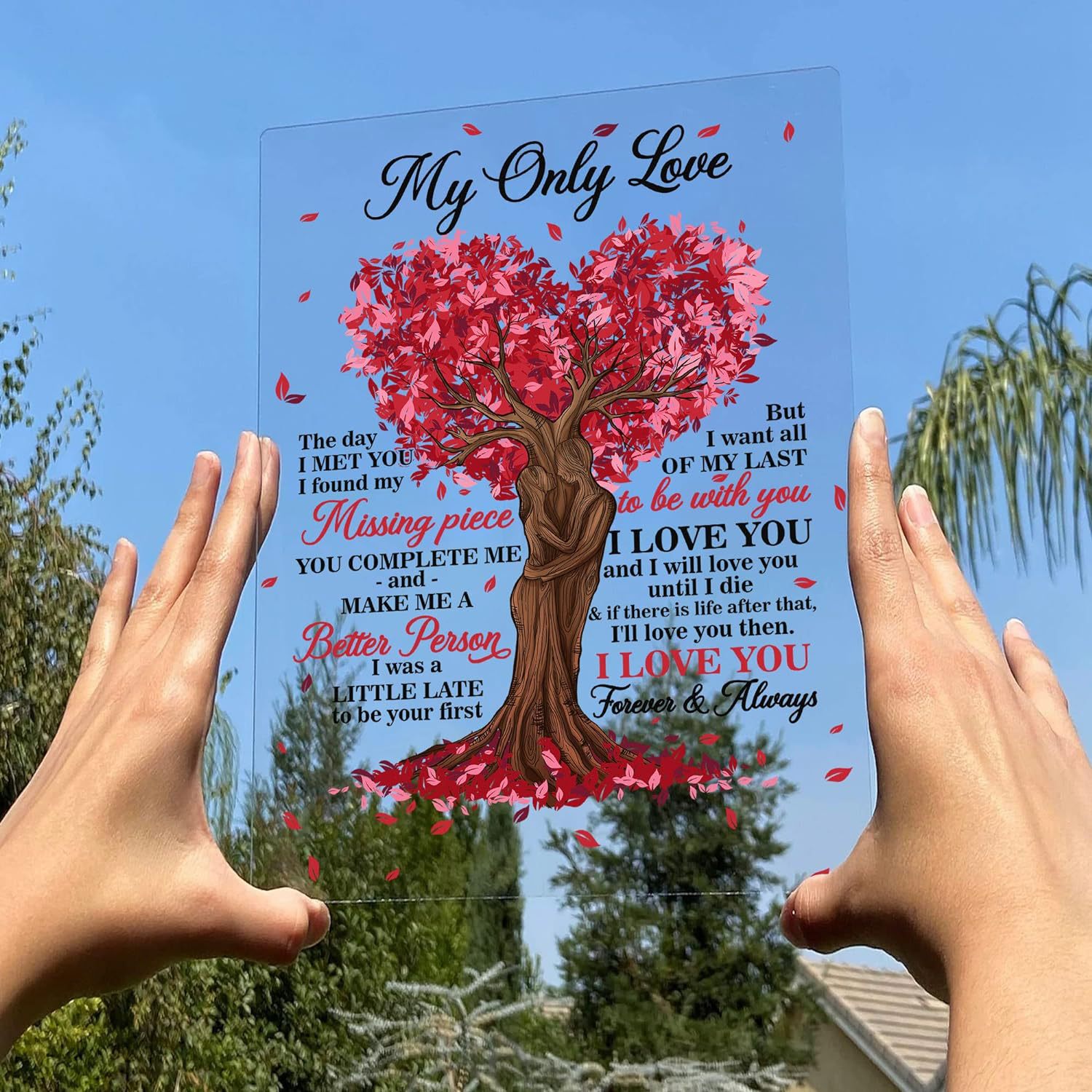 情人节亚克力牌匾支架桌面装饰适用于家庭办公室的透明桌面标志