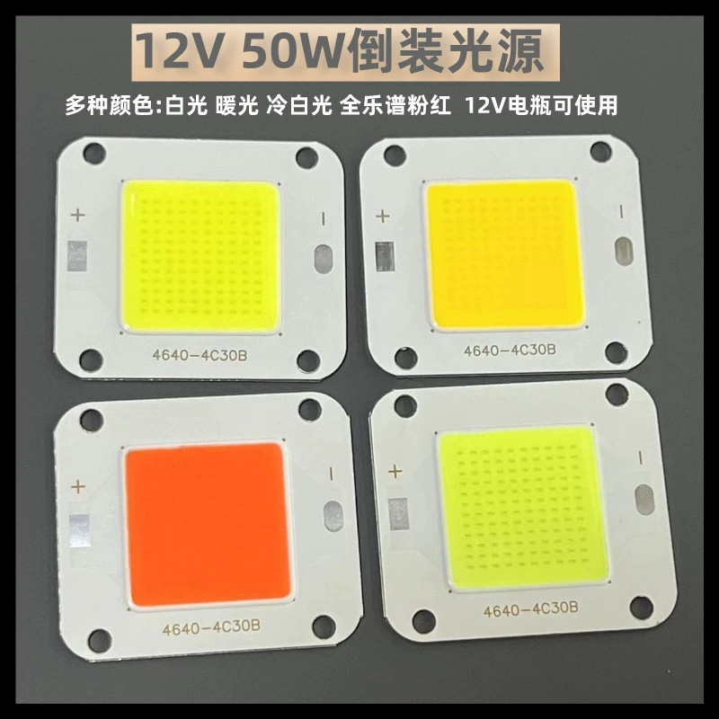 Светодиодный мощный 12V50W перевернутый COB интегрированный источник света белый свет теплый свет холодный белый свет полный спектр многоцветный опционально