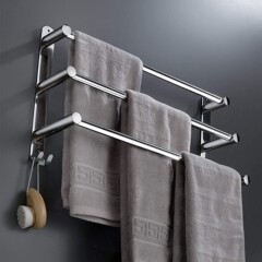 Towel Bar Towel Rack Extendable and Stretchable Bath Towel Rack SUS304 Stainless Steel No Drilling Amazon Bestseller