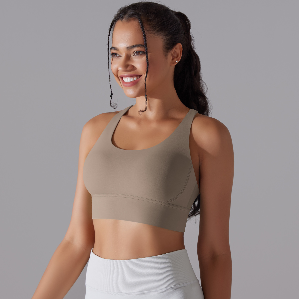 127g Weight Sleeveless Sleeve Length Nylon, Spandex Fabric Type Short Top Length Halter Crisscross Tank Tops Type Fitness, Yoga Occasion U Neck Neckline Solid Color Pattern Sports Style Sports Solid Color Nylon Spandex U Neck Active Tops Halter Crisscross Tank 95