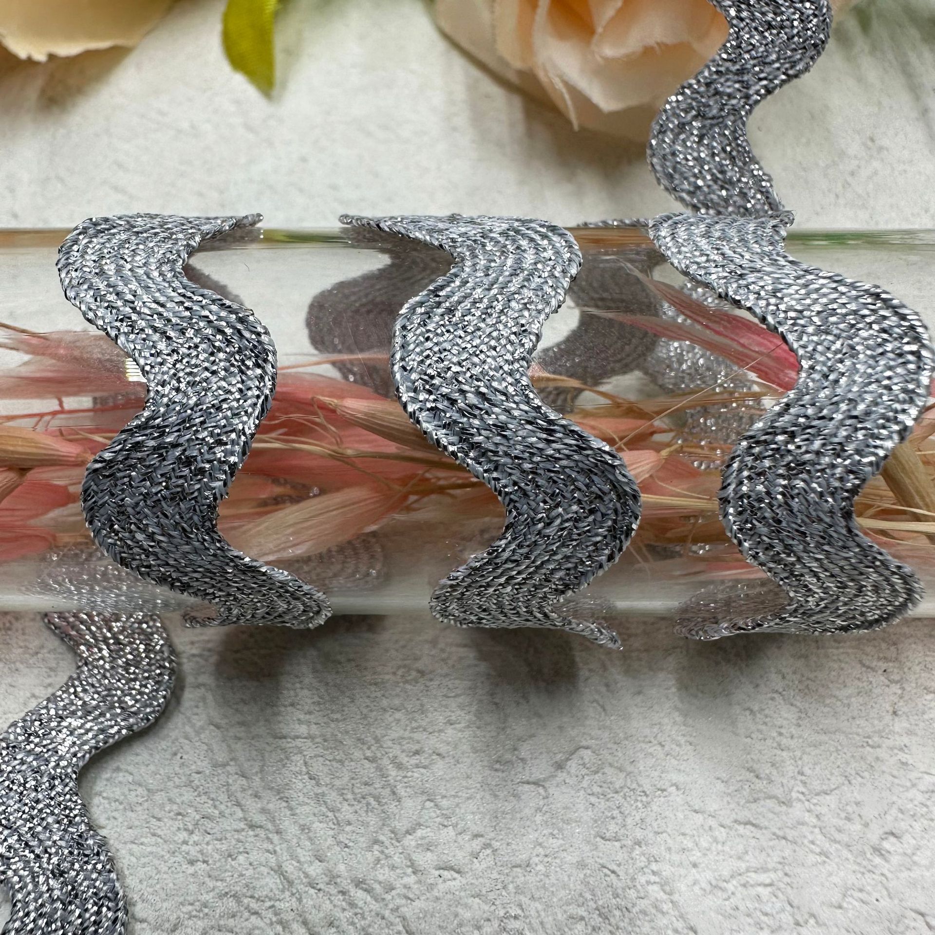 8mm onda sólida en forma de S curva banda de encaje cortina sombrero ropa infantil joyas de boda accesorios de ropa